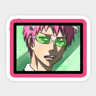 Saiki's Annoyed face Sticker